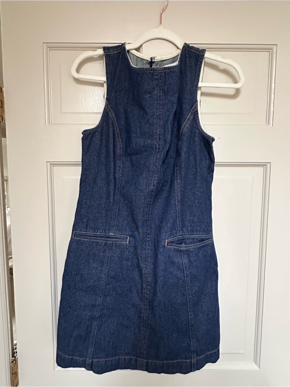 Reformation Dark Blue Denim Shift Dress